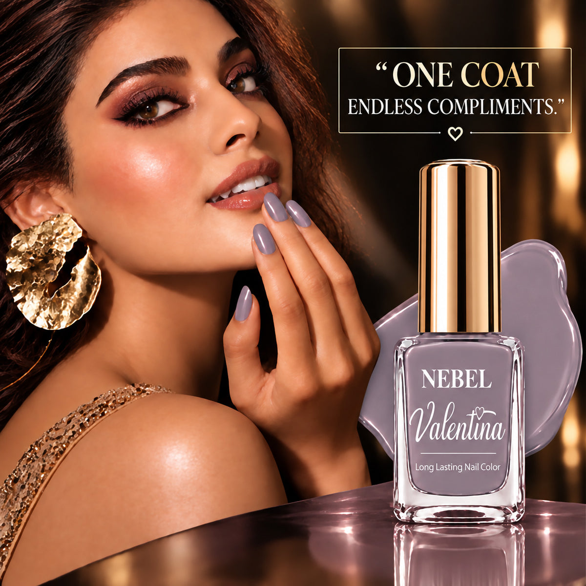 Soft Lavender & Pure White Valentina Long Lasting Nail Color Combo Pack