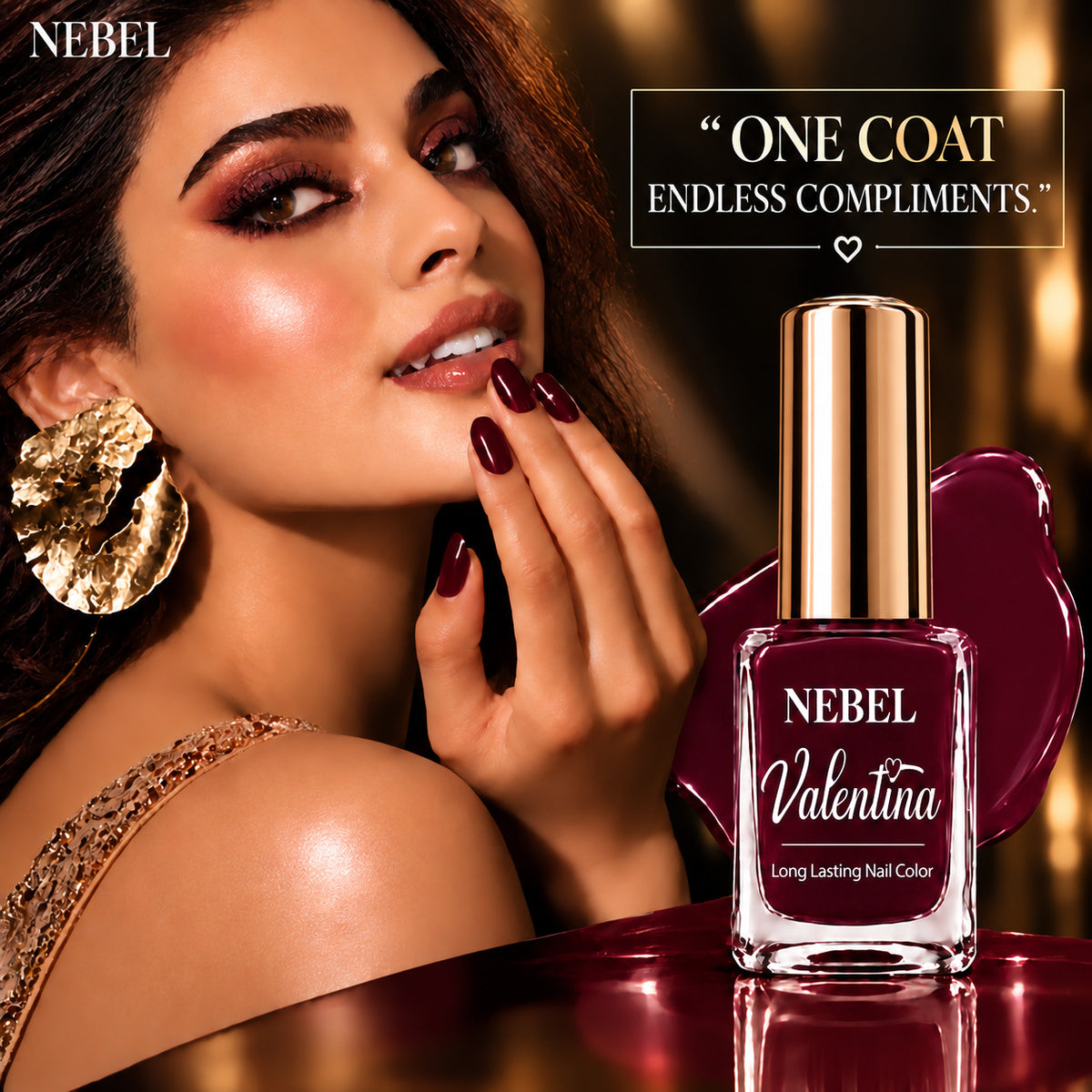 Ruby Noir & Pure White Valentina Long Lasting Nail Color Combo Pack