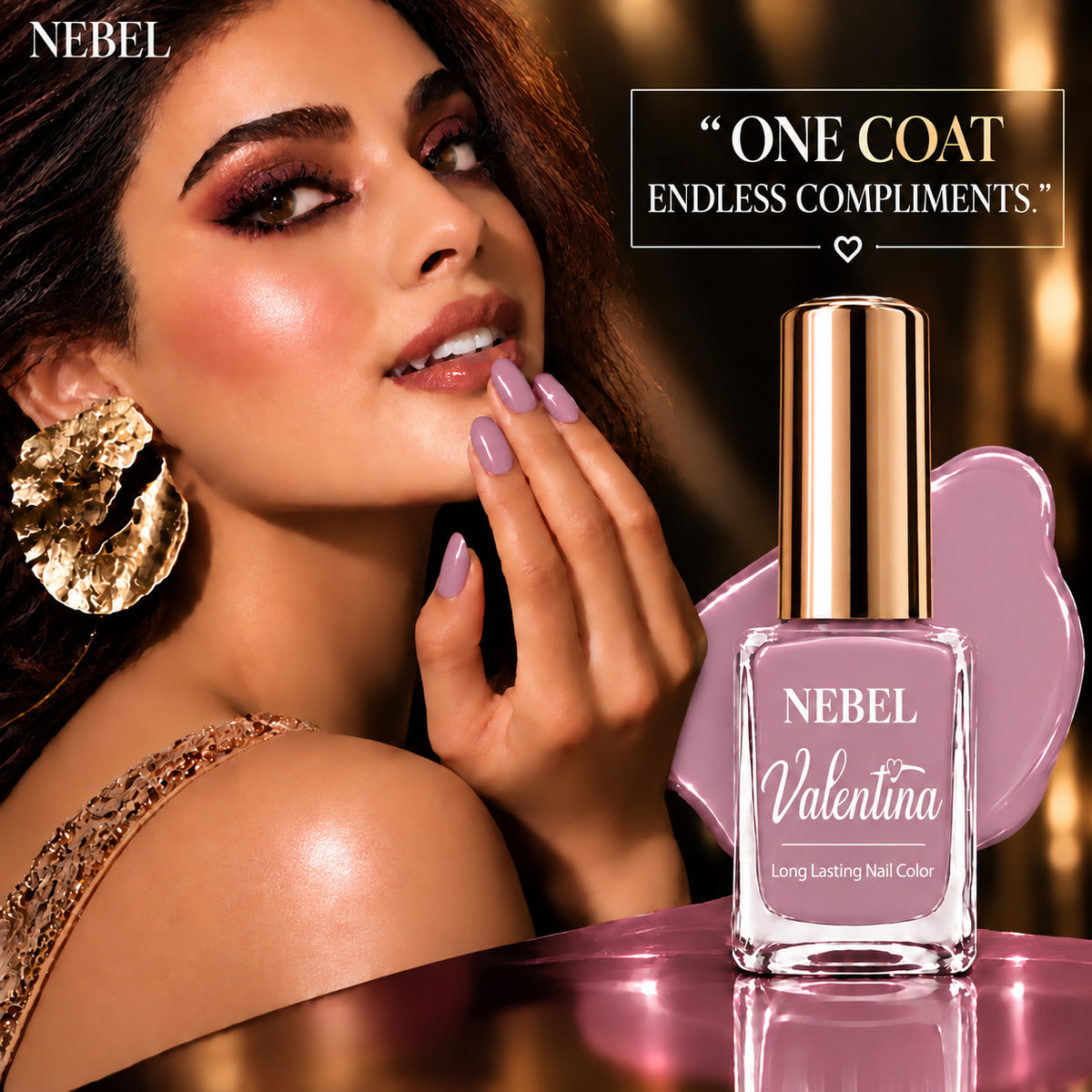 Muted Pink & Pure White Valentina Long Lasting Nail Color Combo Pack