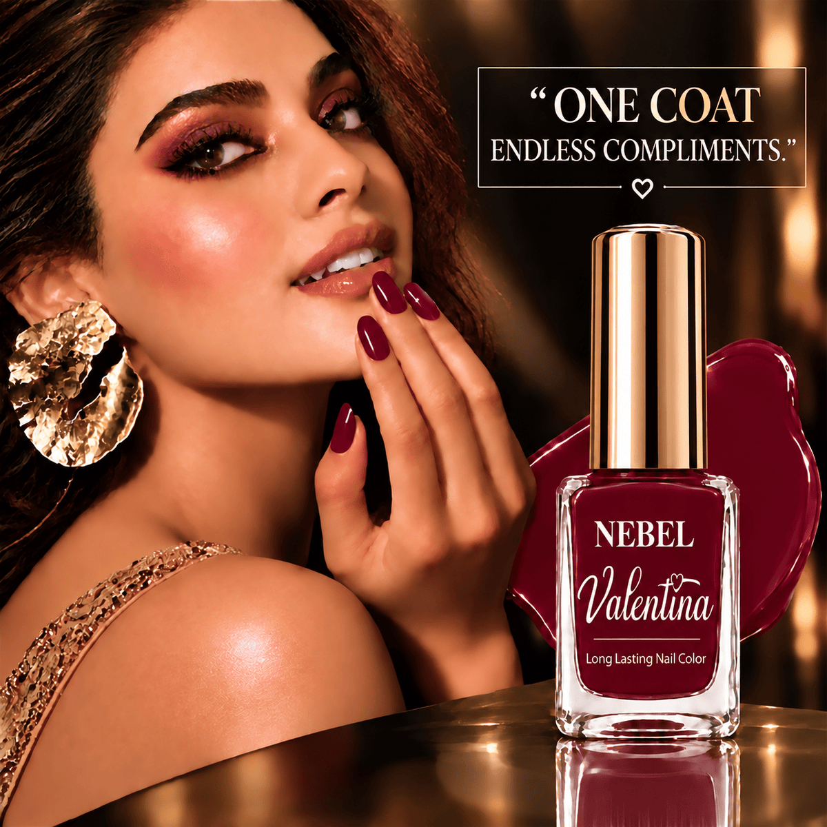 Berry Red & Pure White Valentina Long Lasting Nail Color Combo Pack
