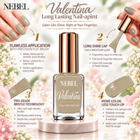 Golden Cream & Pure White Valentina Long Lasting Nail Color Combo Pack