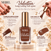 Brownie & Pure White Valentina Long Lasting Nail Color Combo Pack