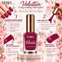 Berry Pink & Pure White Valentina Long Lasting Nail Color Combo Pack