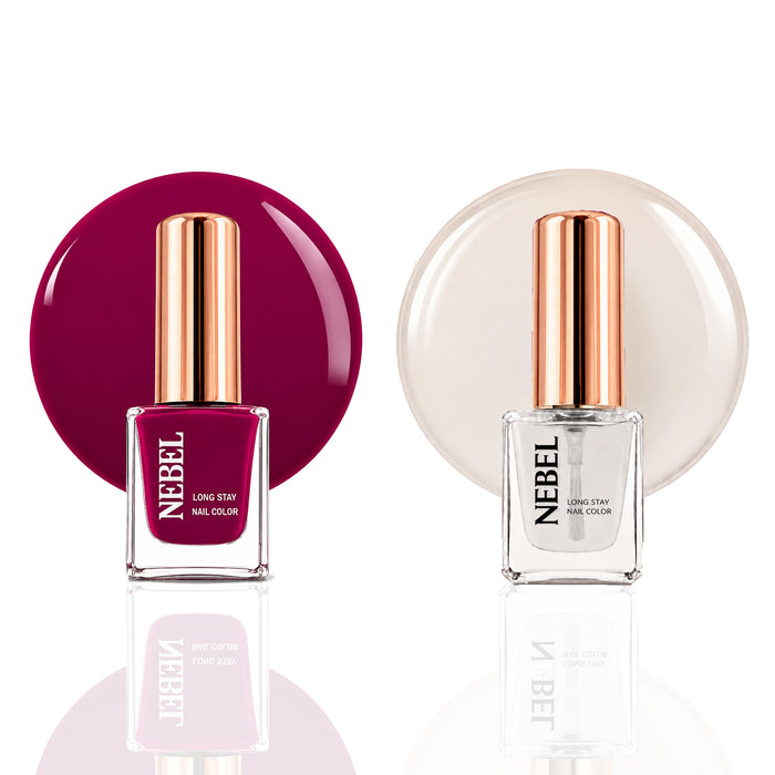 Scarlet Red & Glaze Long Stay Nail Color Combo – 2 Nail Paints