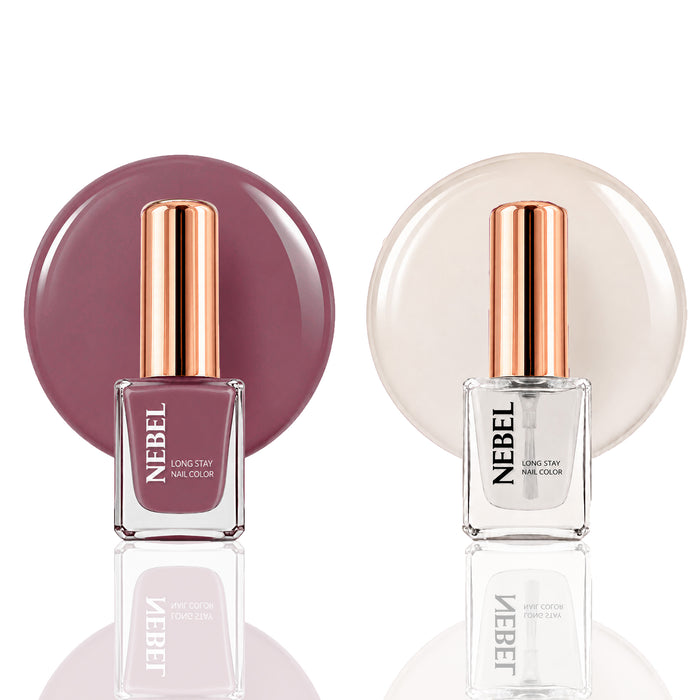 Flamingo Pink & Glaze Long Stay Nail Color Combo – 2 Nail Paints