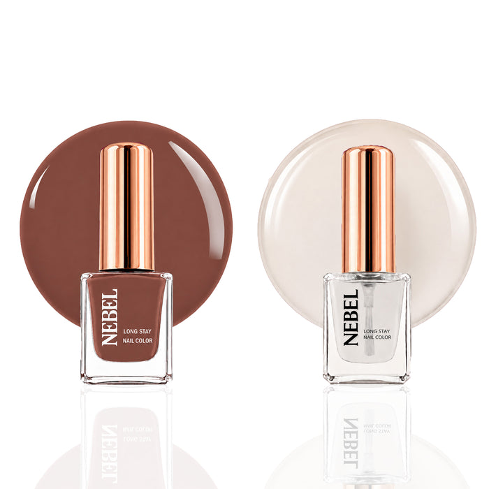 My Mocha & Glaze Long Stay Nail Color Combo – 2 Nail Paints