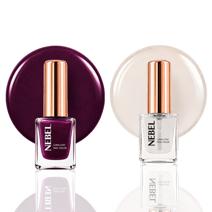 Intense Wine & Glaze Long Stay Nail Color Combo – 2 Nail Paints