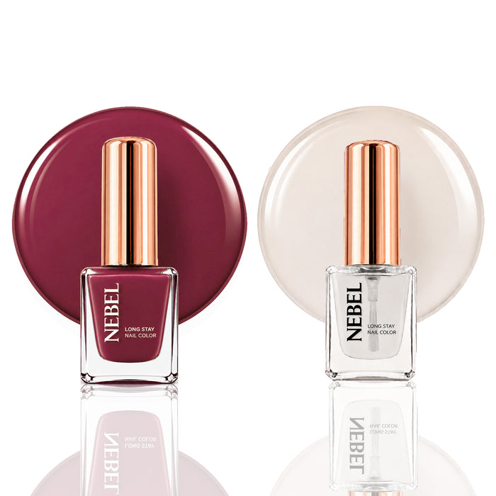 Red Velvet & Glaze Long Stay Nail Color Combo – 2 Nail Paints