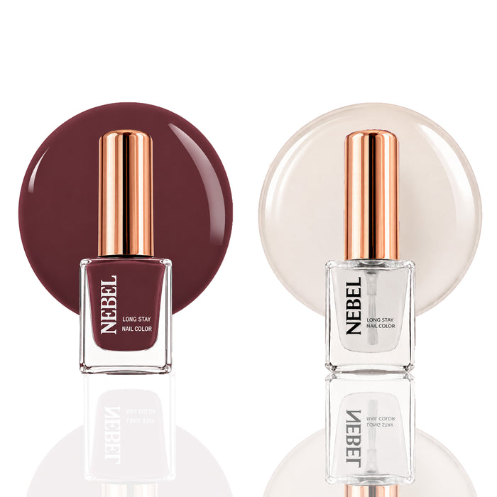 Brick Red & Glaze Long Stay Nail Color Combo – 2 Nail Paints