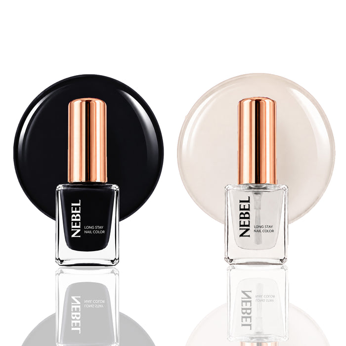 Black Magic & Glaze Long Stay Nail Color Combo – 2 Nail Paints