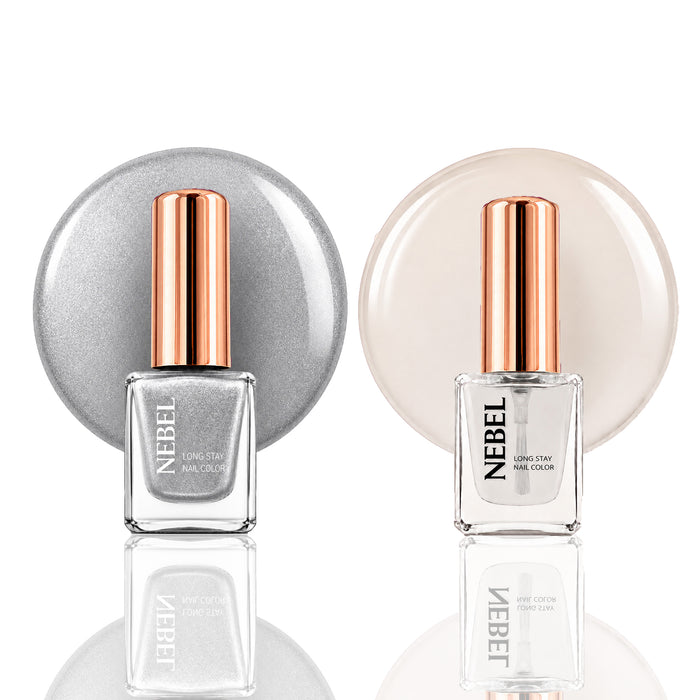 Ivory Coat & Glaze Long Stay Nail Color Combo – 2 Nail Paints