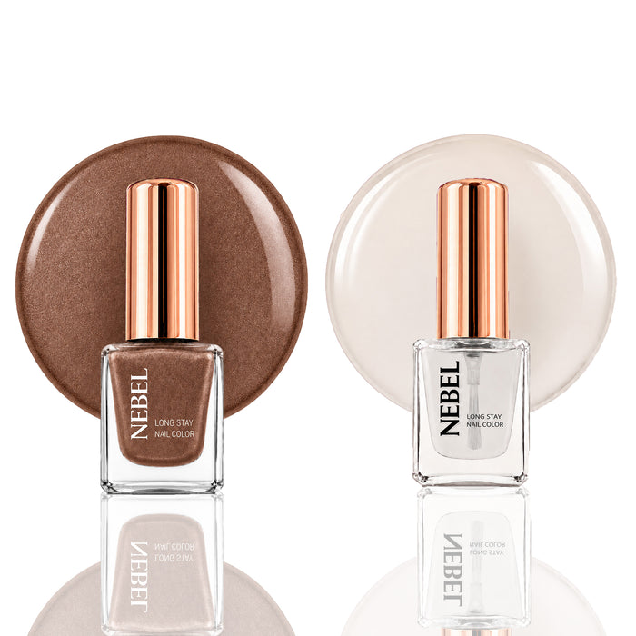 Brown Sugar & Glaze Long Stay Nail Color Combo – 2 Nail Paints