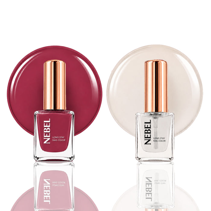 Cherry Blossom & Glaze Long Stay Nail Color Combo – 2 Nail Paints