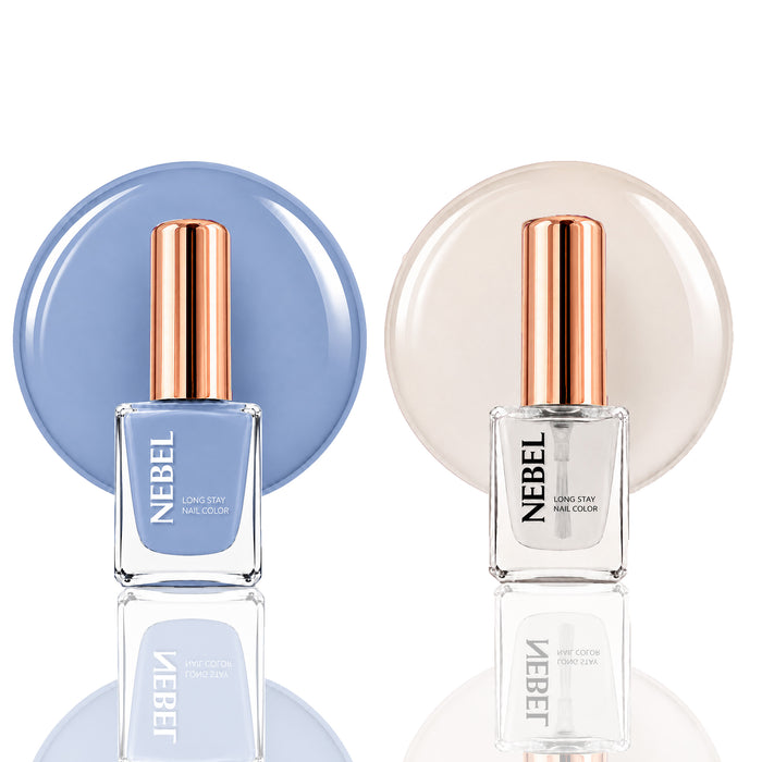 Powder Blue & Glaze Long Stay Nail Color Combo – 2 Nail Paints