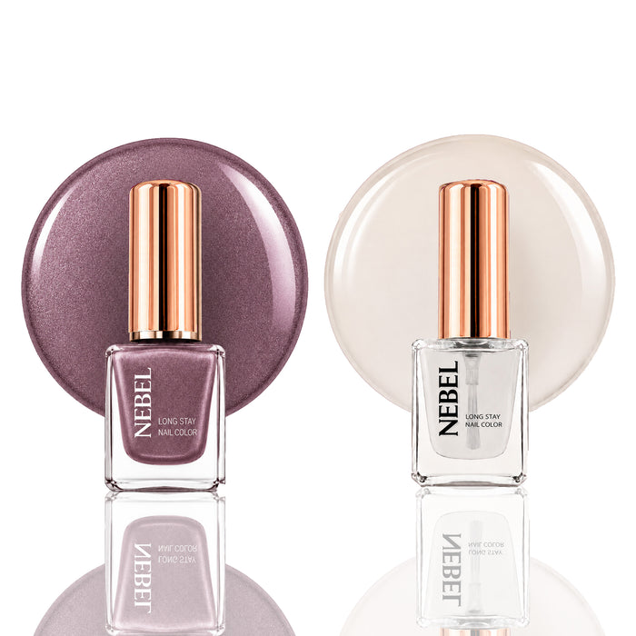 Metallic Rose & Glaze Long Stay Nail Color Combo – 2 Nail Paints