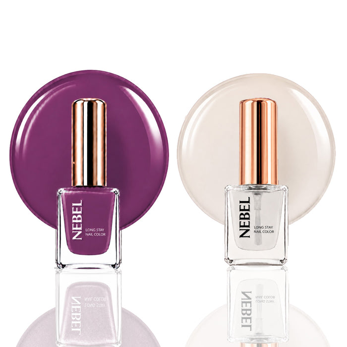 Purple & Glaze Long Stay Nail Color Combo – 2 Nail Paints