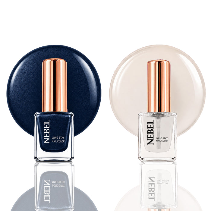 Navy & Glaze Long Stay Nail Color Combo – 2 Nail Paints