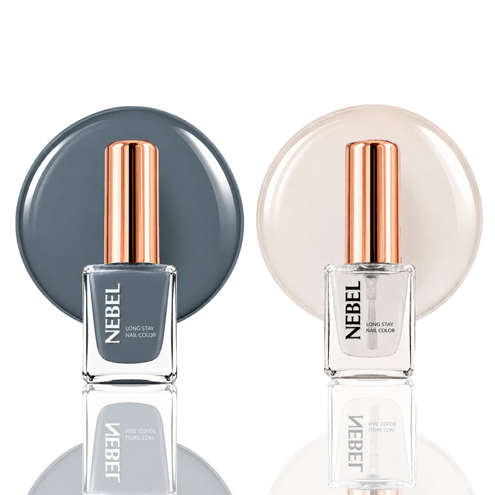 Grey & Glaze Long Stay Nail Color Combo – 2 Nail Paints