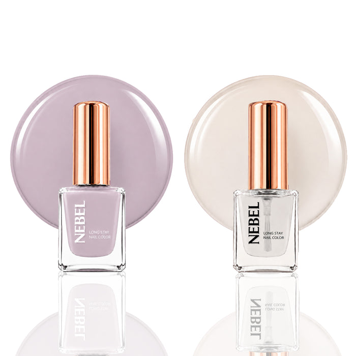 Beige Nude & Glaze Long Stay Nail Color Combo – 2 Nail Paints