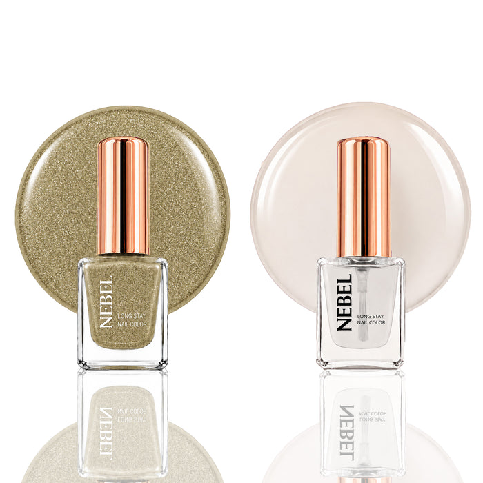 Pestal Gold & Glaze Long Stay Nail Color Combo – 2 Nail Paints