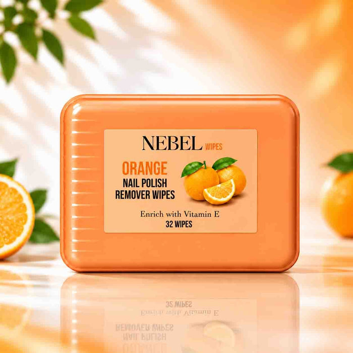 Orange Nail Paint Remover Wipes