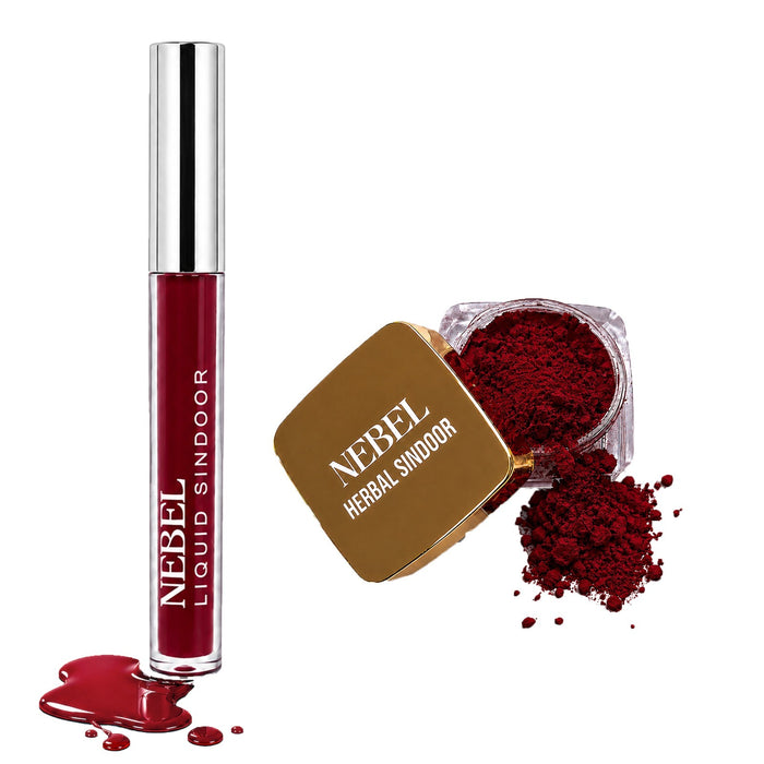 Liquid & Herbal Sindoor Combo – Maroon