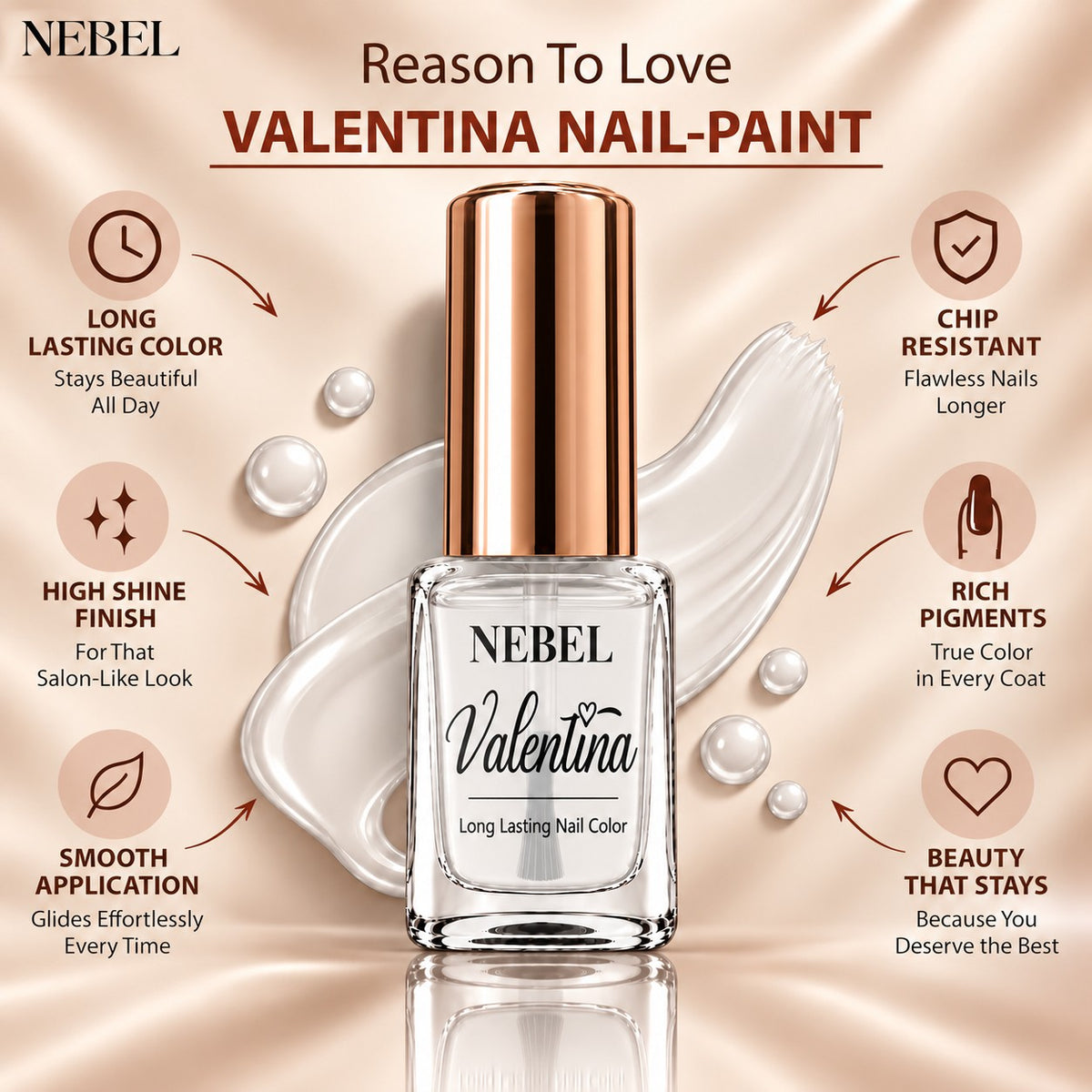 Pure White & Pure White Valentina Long Lasting Nail Color Combo Pack