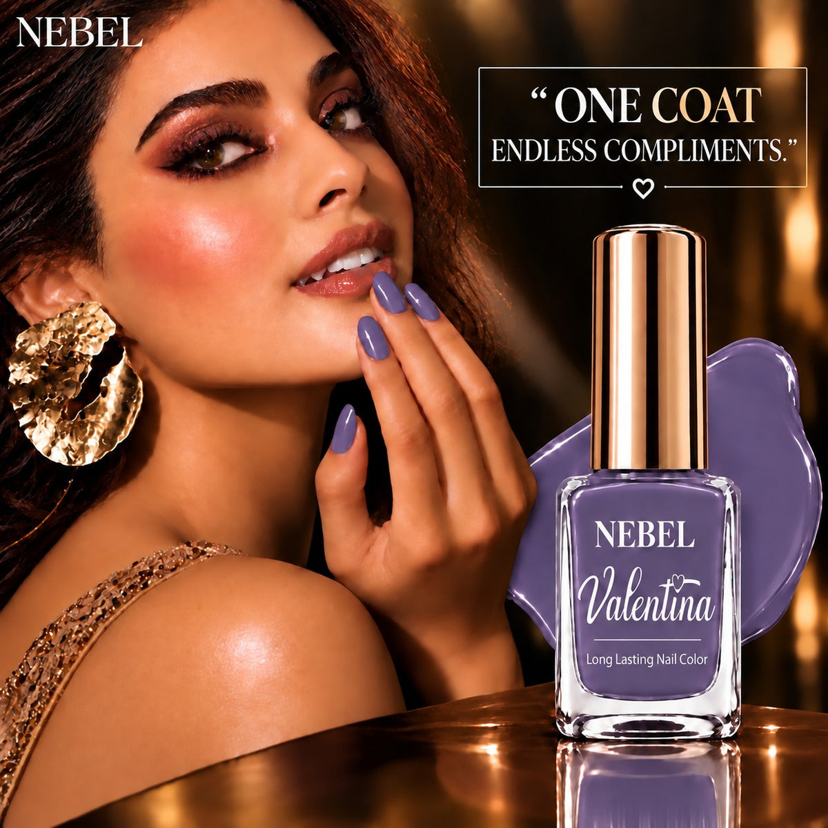 Muted Purple & Pure White Valentina Long Lasting Nail Color Combo Pack