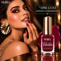 Deep berry-Red & Pure White Valentina Long Lasting Nail Color Combo Pack