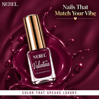 Burgundy Wine & Pure White Valentina Long Lasting Nail Color Combo Pack