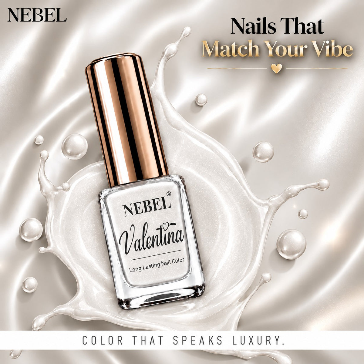White Elegant & Pure White Valentina Long Lasting Nail Color Combo Pack