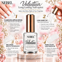 White Elegant & Pure White Valentina Long Lasting Nail Color Combo Pack